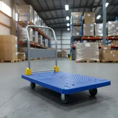 JPSYSTEMS - Carrito plegable tipo plataforma para carga 600KG 62x103cm con 5 ruedas de goma base antideslizante