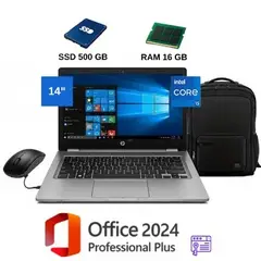 HP - HP ProBook 640 Intel Core I5, con 16GB RAM  + SSD de 500GB + Office 2024+ Mochila y Mouse