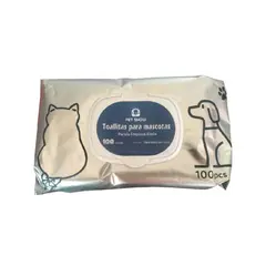GENERICO - Toallitas paños húmedos desechables para mascotas 100 unid.