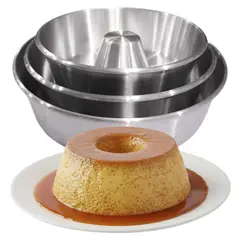 GENERICO - Set Premium de 3 Moldes de Crema Volteada 22, 25 y 28 para Repostería