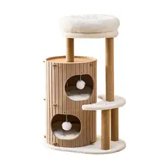 GENERICO - Rascador cama torre para gato 3 niveles