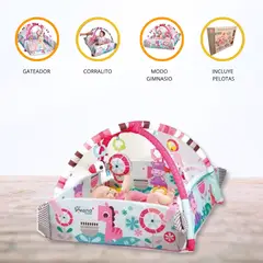 CUZKA - Gymnasio Centro de entretenimiento 3 en 1 ''GYMCO'' Pink