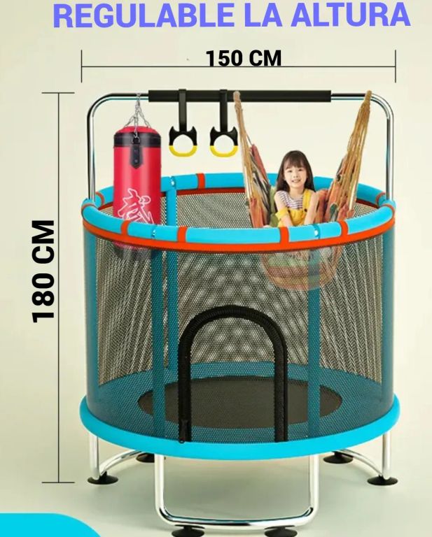 TRAMPOLIN JUEGO DE NIÑOS SALTARIN INFANTIL RECREATIVO INCLUYE ACCESORIOS Y PELOTAS