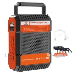 SEISA - Kit Solar Con Focos - Linterna Radio bluetooth - Carga Celulares