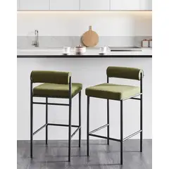 VENTITAS HOME - Banco de Bar Gaia Verde Oliva