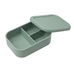 CARESTINO - Contenedor Lonchera con División de Silicona Verde Seco