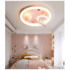 GENERICO - Lampara de techo rosa para niños Incluye control remoto