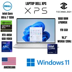 Dell - LAPTOP DELL XPS INTEL CORE ULTRA 7 155H / 16GB RAM LPDDR5X / 1TB SSD / RTX 4050 6GB VIDEO