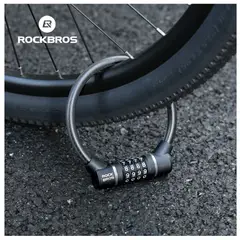 ROCKBROS - ROCKBROS-Cadena candado portátil antirrobo para bicicleta motocicleta Scooter Eléctrico