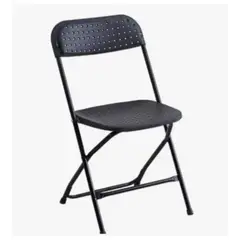 PET MOOD - Silla Plegable De Metal Y Plástico Reforzado Negra