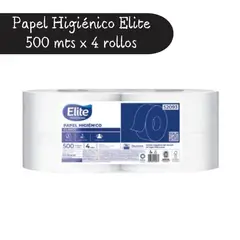 ELITE - PAPEL HIGIÉNICO BLANCO 500 METROS X 4 ROLLOS