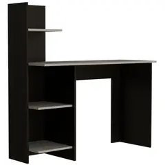 FMFURNITURE - Escritorio Biblioteca Fm-013N - Negro Y Gris