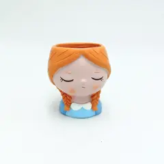 GENERICO - Maceta Ana Frozen Resina Decorativa con Drenaje