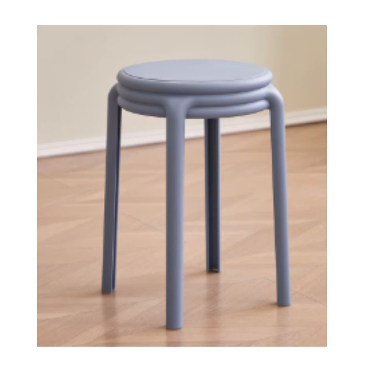 Banco Acolchado 4 Patas 45 Cm Plomo