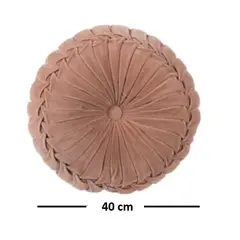 GENERICO - COJIN REDONDO ROSA 40X10 CM