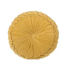 GENERICO - COJIN REDONDO AMARILLO 40X10 CM