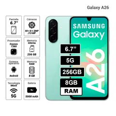 SAMSUNG - A26 5G 256GB - 8GB RAM VERDE