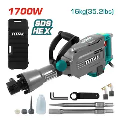 TOTAL TOOLS - Martillo Demoledor 1700w 1400bmp 45j 16kg Industrial Total - TH215456