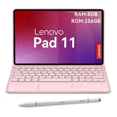 LENOVO - Tablet Lenovo Pad 11 2025 8+256GB 11" WIFI 2.5K-Gris+Teclado Rosa+Lápiz táctil