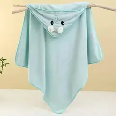 GENERICO - Toalla baño bebé - Elefante Verde agua