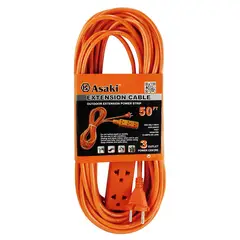 ASAKI - EXTENSIÓN ELÉCTRICA 3 TOMAS 15 METROS (50FT) ASK17296
