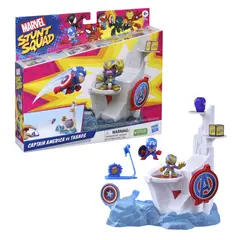 Hasbro - Set Marvel Stunt Squad Tower Smash Capit�n Am�rica Vs Thanos Hasbro