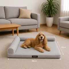 GENERICO - Ergo Bed - Cama Ergonómica para Perros - Talla L - Gris
