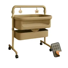 GENERICO - Cuna Mecedora Colecho Eléctrica Smart Anti Reflujo Caqui