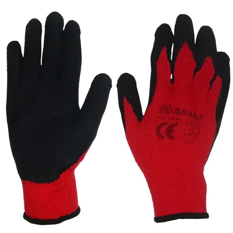 GUANTES POLIÉSTER PAR CON JEBE ANTIDESLIZANTE 10 255MM ASAKI - CÓDIGO - ASK017
