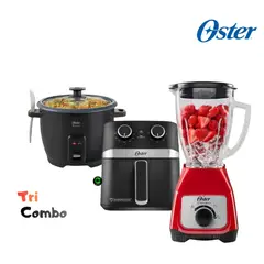 OSTER - Combo Oster Licuadora BLSTKAG-RRD + Freidora y Olla Arrocera 1-8L