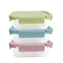 PENTHA - Taper De Vidrio 700ml Hermético y Práctico 3 Unidades