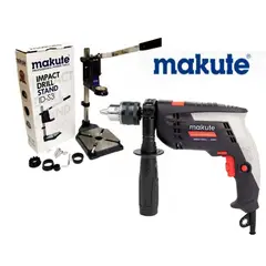 MAKUTE - COMBO TALADRO PERCUTOR DE 810W + SOPORTE DE TALADRO MAKUTE