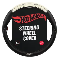 HOT WHEELS - Cubre Volante Universal Hot Wheels 04 Negro Blanco Original