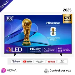 HISENSE - Televisor 58 QLED UHD 4K 58Q6QV 2025