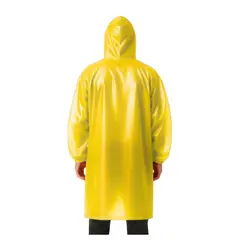 GENERICO - Poncho Impermeable Grueso Cerrado de Mangas Elasticas con Capucha Ajustable Amarillo