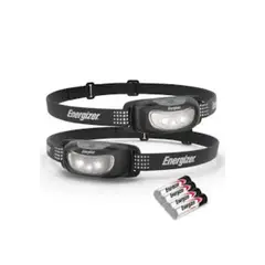 ENERGIZER - LINTERNA DE CABEZA LED FRONTAL UNIVERSAL PLUS 100 LUMINES PACK DE 2