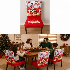 GENERICO - Forros Funda de Silla Navideña Decoración Navidad Pack x 5