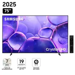 SAMSUNG - Televisor 75'' SAMSUNG CRYSTAL UHD 4K UN75U8000FGXPE 2025