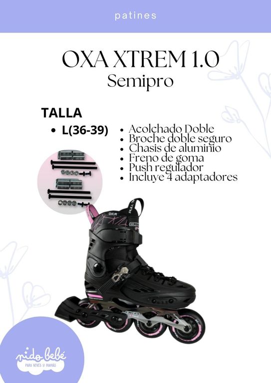 PATIN LINEAL OXA XTREMN 1.0 SEMIPRO PINK L (36 a 39)
