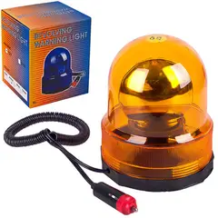 JET - Luz de Advertencia Ámbar 12V Base Magnética y Enchufe Encendedor AutoCamión