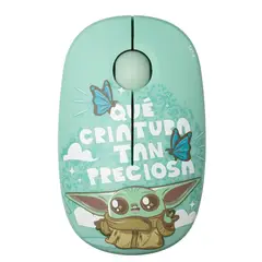 DISNEY CLASICOS - Mouse Inalambrico Star Wars Baby Yoda Celeste