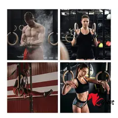 GENERICO - ANILLAS DE MADERA OLIMPICAS PARA ENTRENAMIENTOS