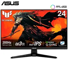 ASUS - Monitor Asus TUF Gaming VG249Q5A, Panel Fast-IPS Full HD de 23.8 pulgadas, 200Hz, 0.3ms, G-SYNC