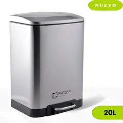 FACUSA - Papelera Con Pedal 20L  Acero Inoxidable 34X30.5X45.5Cm.