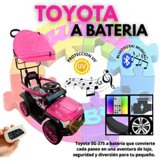 EBABY - CUATRIMOTO ELECTRICA TOYOTA PARA NIÑOS CONTROL REMOTO -SG375 ROSADO