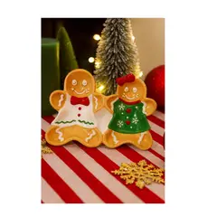 GENERICO - DUO FUENTE NAVIDEÑA MUÑECO DE GENGIBRE