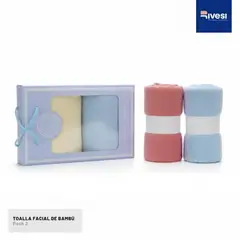 RIVESI - Toalla Facial Rivesi Home de Latex Natural Paquete de 2