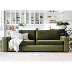 ARTSOFA - Sofá gennesis impermeable verde bosque 3 cuerpos + obsequio