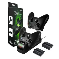 MIMD - Cargador De Mandos Para Xbox One/One S/One X + 2 Baterías