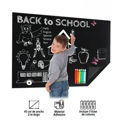 GENERICO - Pizarra Adhesiva - Autoadhesiva Lámina Negra - 200cmx45cm